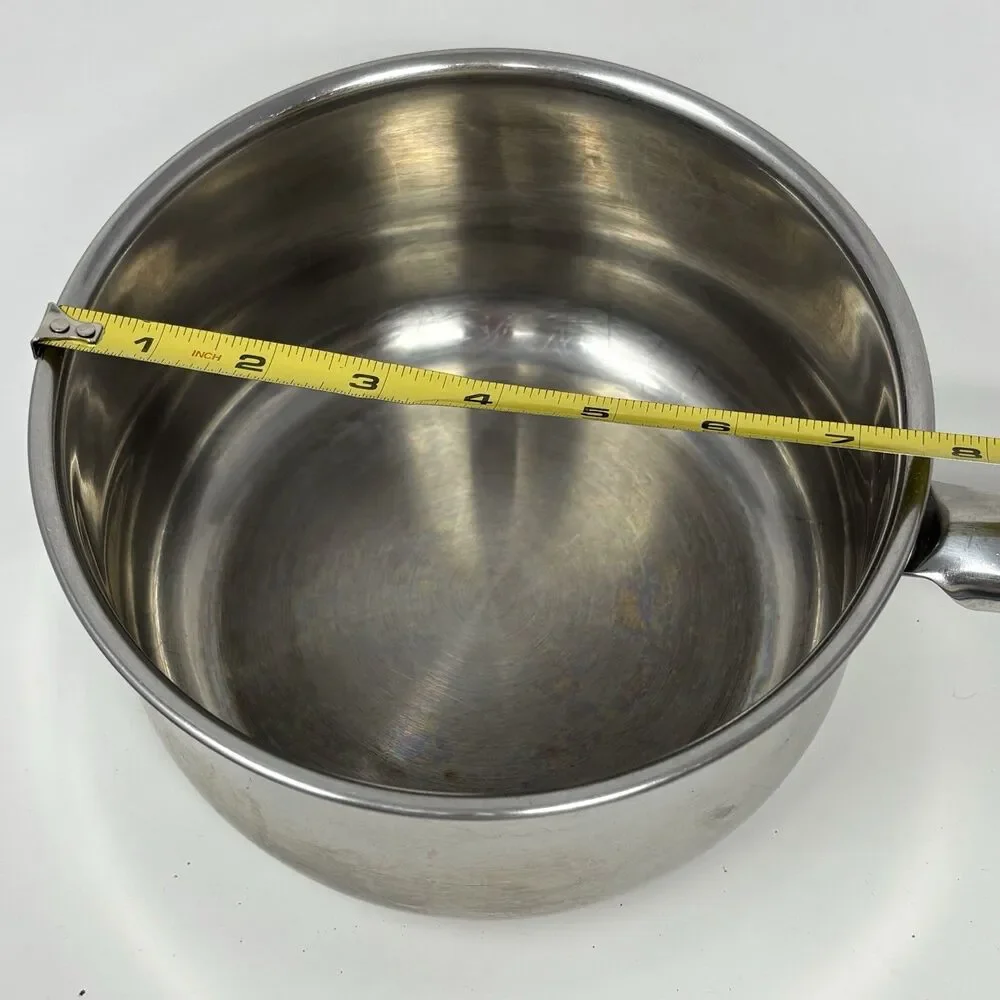 Revere Ware SX Stainless Steel 2.5qt Sauce Pan Pot Copper Clad Bottom No lid